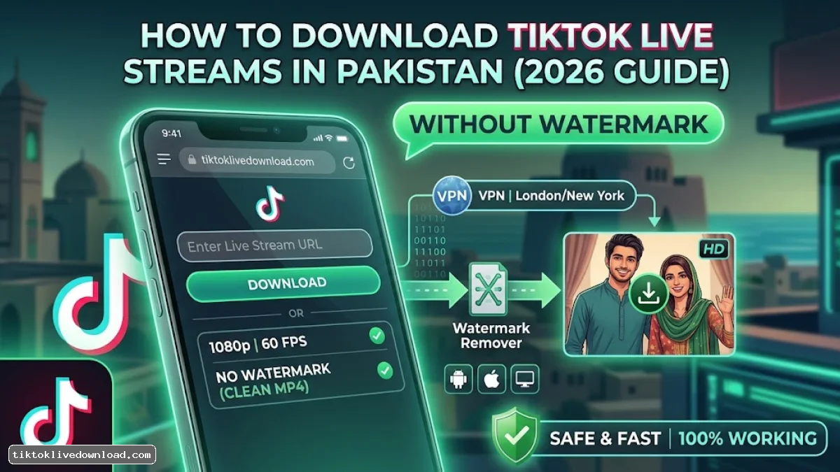 How to Download TikTok LIVE Streams in Pakistan Without Watermark (2026 Guide)